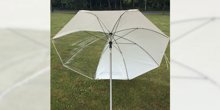 Parapluie pour soudeurs et chantiers transparant 2.2 m