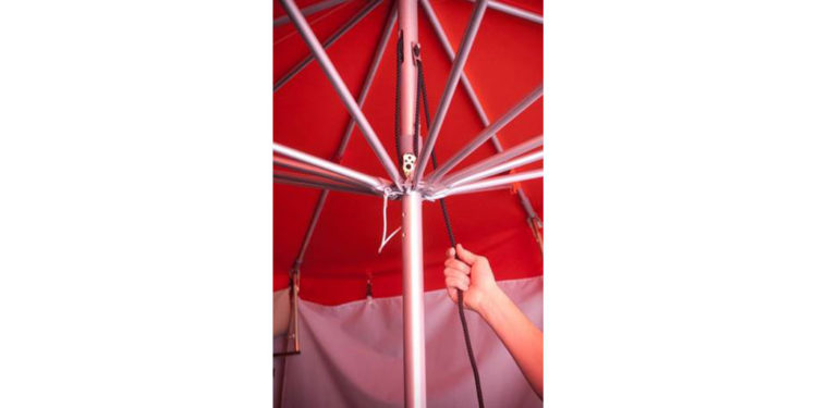 parasol de marché avec poulie