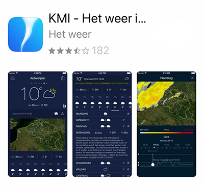KMI Weer app